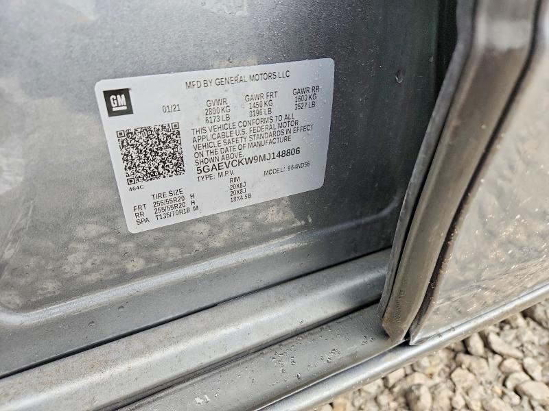 79937295 :رقم المزاد ، 5GAEVCKW9MJ148806 vin ، 2021 Buick Enclave مزاد بيع