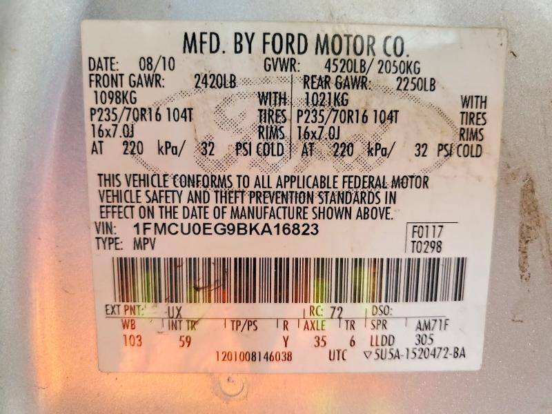 Продажа на аукционе авто 2011 Ford Escape, vin: 1FMCU0EG9BKA16823, номер лота: 47327236