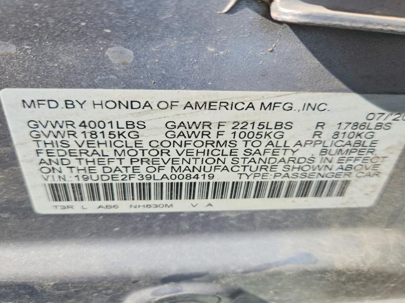 Продажа на аукционе авто 2020 Acura Ilx, vin: 19UDE2F39LA008419, номер лота: 41921926