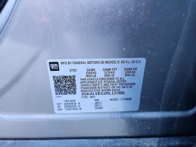 Aukcja sprzedaży 2024 Gmc Terrain, vin: 3GKALVEG2RL137881, numer aukcji: 46955876