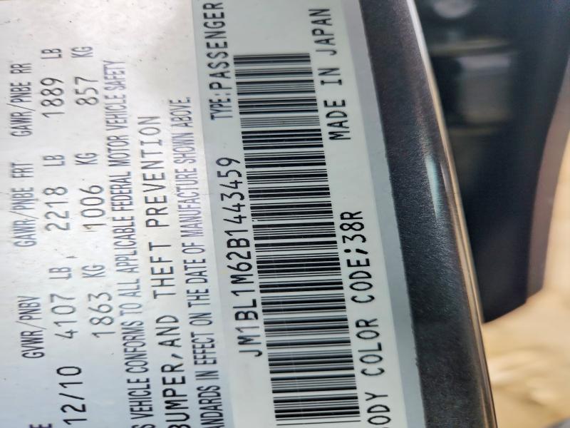41740406 :رقم المزاد ، JM1BL1M62B1443459 vin ، 2011 Mazda 3 مزاد بيع