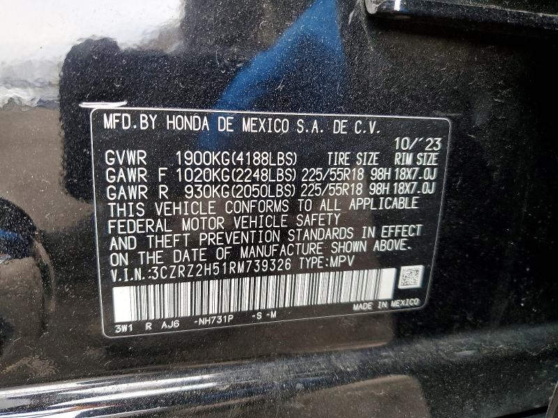 Aukcja sprzedaży 2024 Honda Hr-v, vin: 3CZRZ2H51RM739326, numer aukcji: 48184196