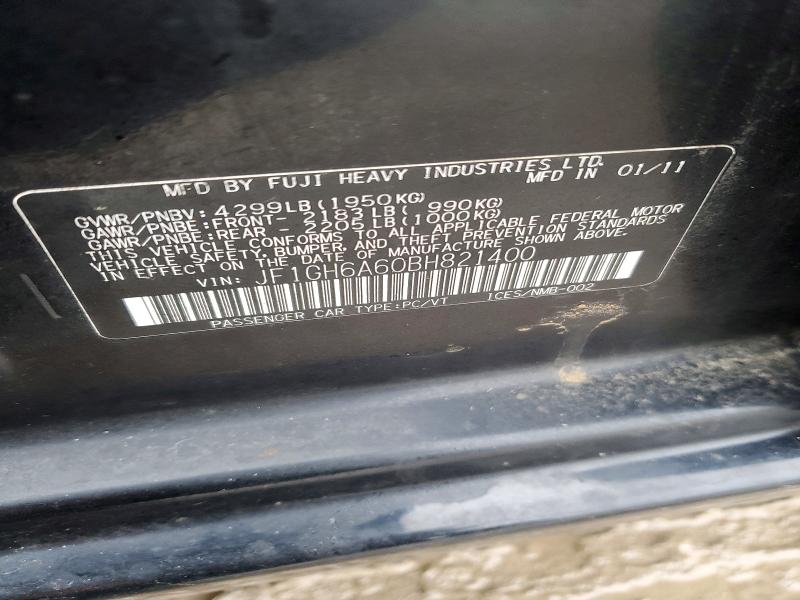 Продажа на аукционе авто 2011 Subaru Impreza, vin: JF1GH6A60BH821400, номер лота: 79849055