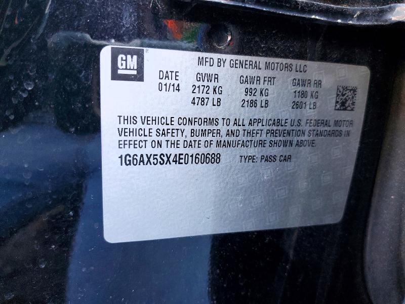 47001336 :رقم المزاد ، 1G6AX5SX4E0160688 vin ، 2014 Cadillac Cts مزاد بيع
