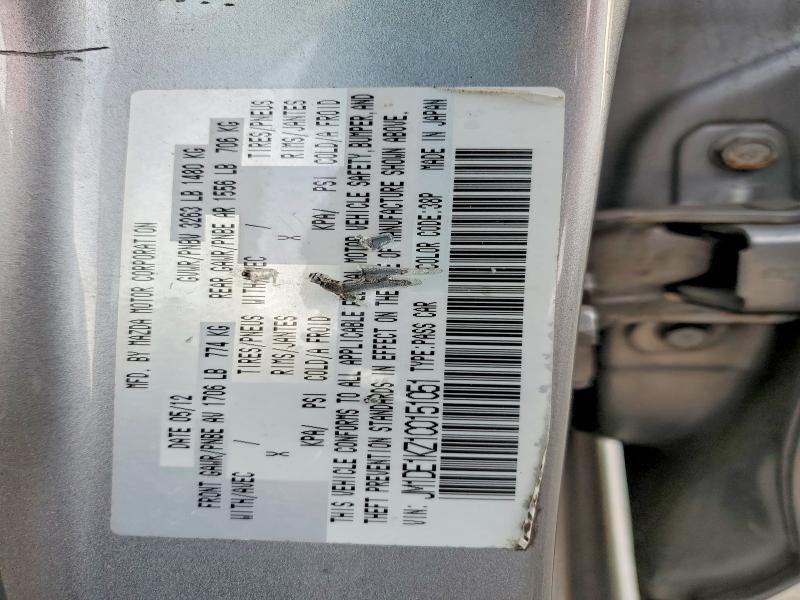 47104456 :رقم المزاد ، JM1DE1KZ1C0151051 vin ، 2012 Mazda Mazda2 مزاد بيع