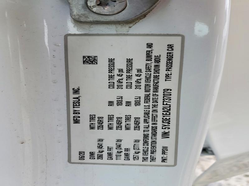 79765015 :رقم المزاد ، 5YJ3E1EA2LF737079 vin ، 2020 Tesla Model 3 مزاد بيع