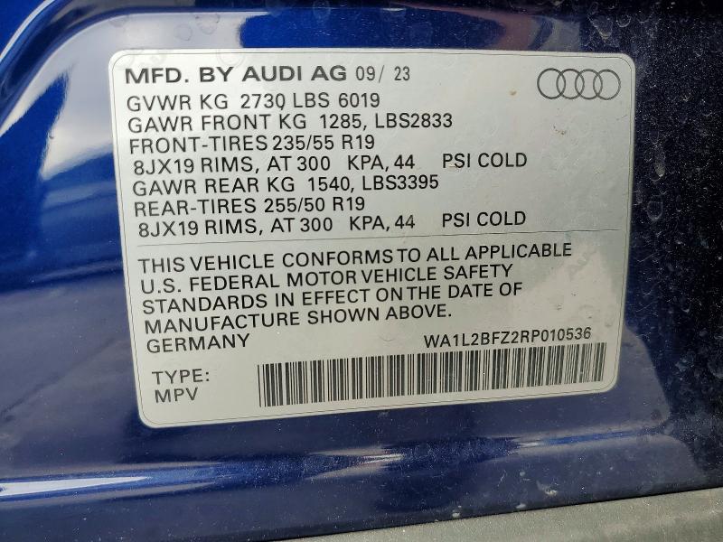 Aukcja sprzedaży 2024 Audi Q4 E-tron, vin: WA1L2BFZ2RP010536, numer aukcji: 79691965