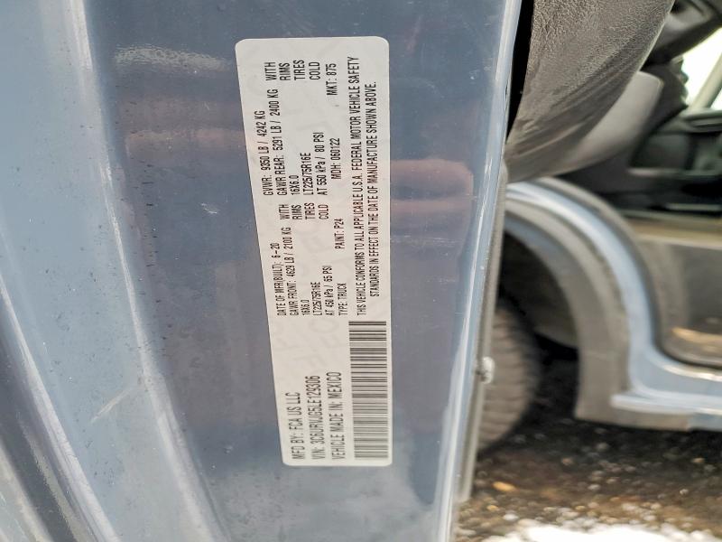 2020 Ram Promaster 3500 მანქანა იყიდება აუქციონზე, vin: 3C6URVJG5LE129306, აუქციონის ნომერი: 77219615