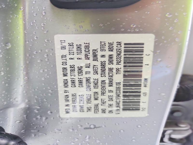 45532606 :رقم المزاد ، JH4KC1F94EC006108 vin ، 2014 Acura Rlx مزاد بيع