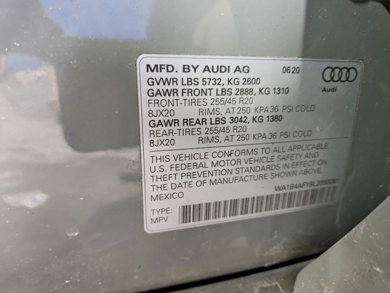79257565 :رقم المزاد ، WA1B4AFY8L2090081 vin ، 2020 Audi Sq5 مزاد بيع