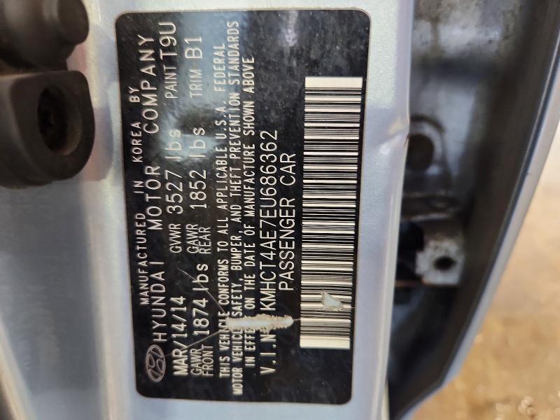46141126 :رقم المزاد ، KMHCT4AE7EU686362 vin ، 2014 Hyundai Accent مزاد بيع