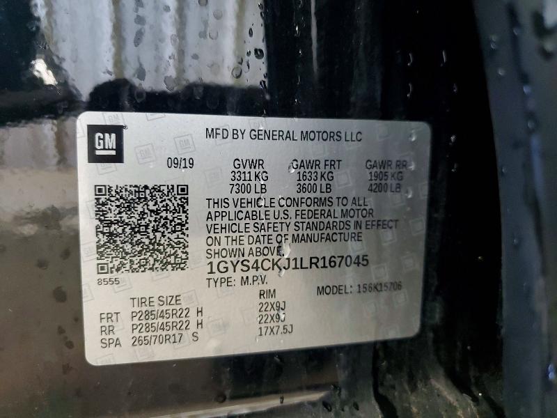 Aukcja sprzedaży 2020 Cadillac Escalade, vin: 1GYS4CKJ1LR167045, numer aukcji: 77697715