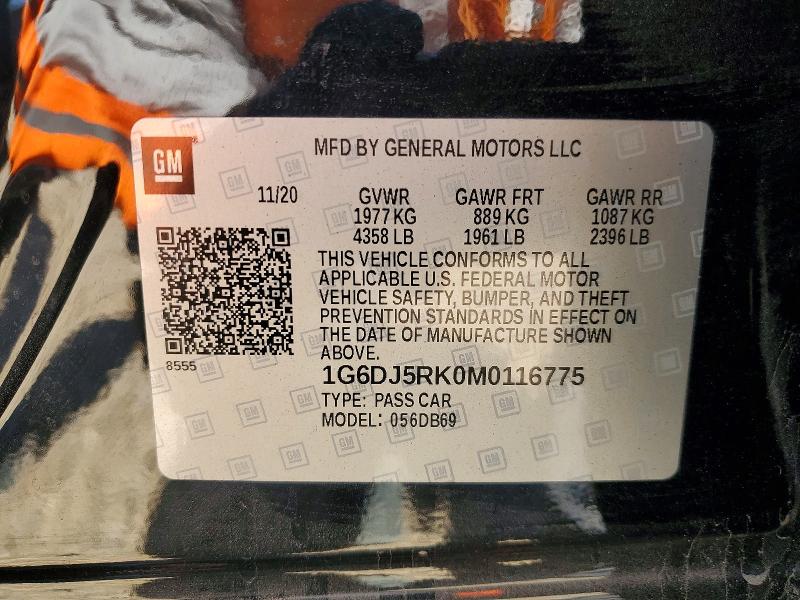 2021 Cadillac Ct4 მანქანა იყიდება აუქციონზე, vin: 1G6DJ5RK0M0116775, აუქციონის ნომერი: 47206096