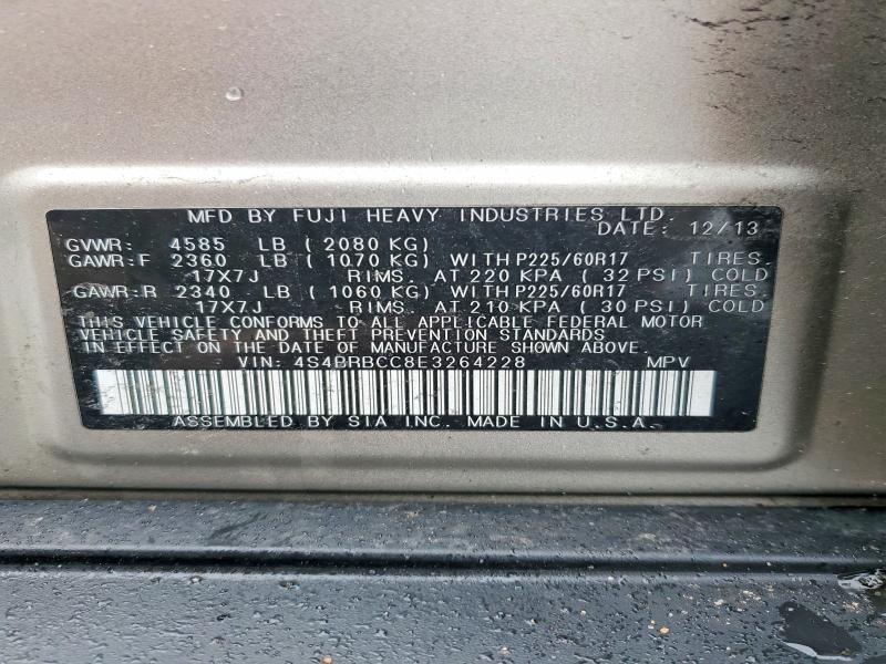 Продаж на аукціоні авто 2014 Subaru Outback, vin: 4S4BRBCC8E3264228, номер лоту: 76134915