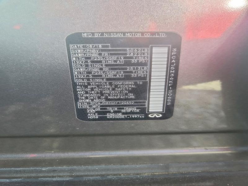 Продажа на аукционе авто 2019 Infiniti Qx50, vin: 3PCAJ5M36KF120652, номер лота: 41775056