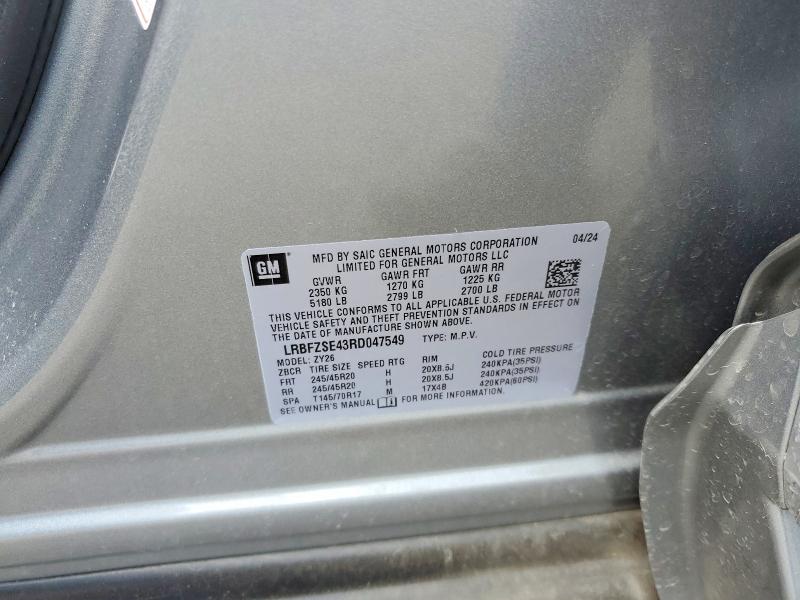 Aukcja sprzedaży 2024 Buick Envision, vin: LRBFZSE43RD047549, numer aukcji: 48159096