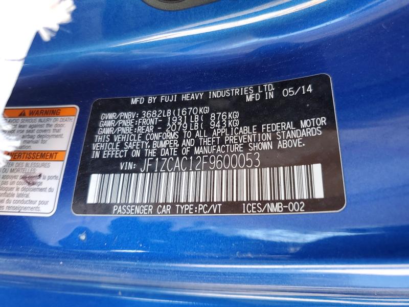 Продажа на аукционе авто 2015 Subaru Brz, vin: JF1ZCAC12F9600053, номер лота: 47659076