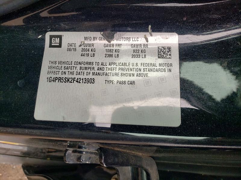 Auction sale of the 2015 Buick Verano, vin: 1G4PR5SK2F4213903, lot number: 47803186