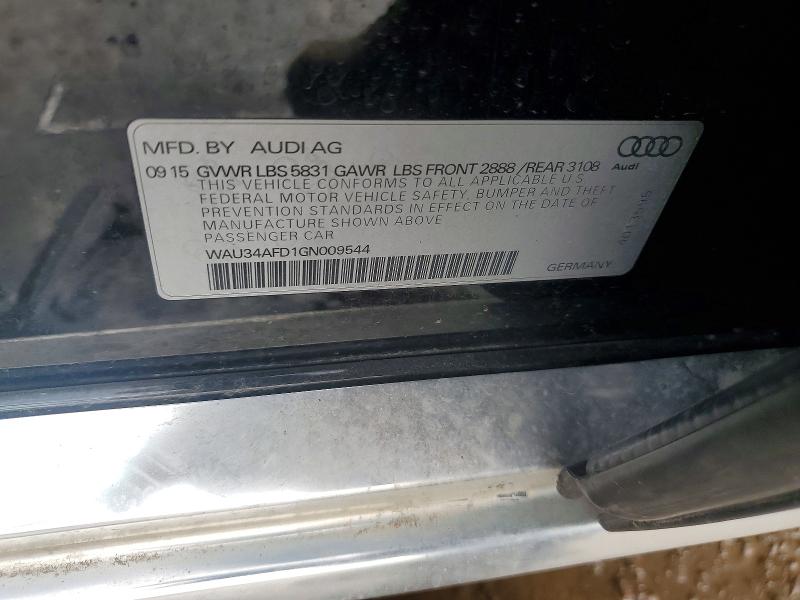 47436866 :رقم المزاد ، WAU34AFD1GN009544 vin ، 2016 Audi A8 مزاد بيع