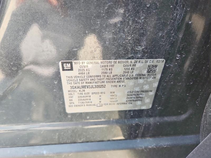 41595446 :رقم المزاد ، 3GKALMEV3JL309252 vin ، 2018 Gmc Terrain مزاد بيع