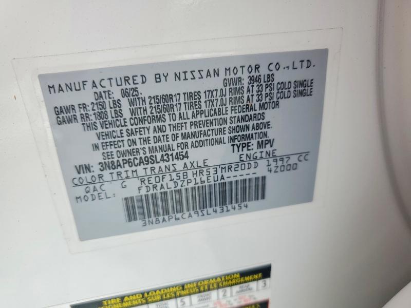 Aukcja sprzedaży 2025 Nissan Kicks, vin: 3N8AP6CA9SL431454, numer aukcji: 47413396