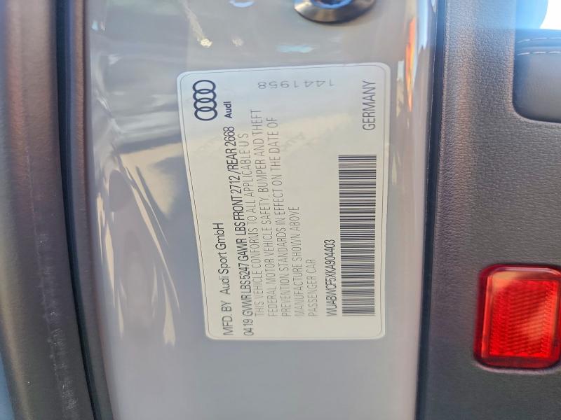 Продажа на аукционе авто 2019 Audi Rs5, vin: WUABWCF5XKA904403, номер лота: 45475836
