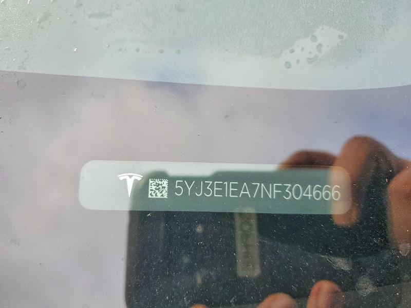 Продажа на аукционе авто 2022 Tesla Model 3, vin: 5YJ3E1EA7NF304666, номер лота: 47471496