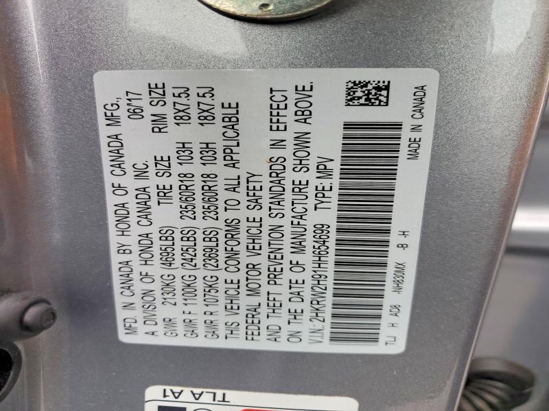 Aukcja sprzedaży 2017 Honda Cr-v, vin: 2HKRW2H91HH654699, numer aukcji: 46993616