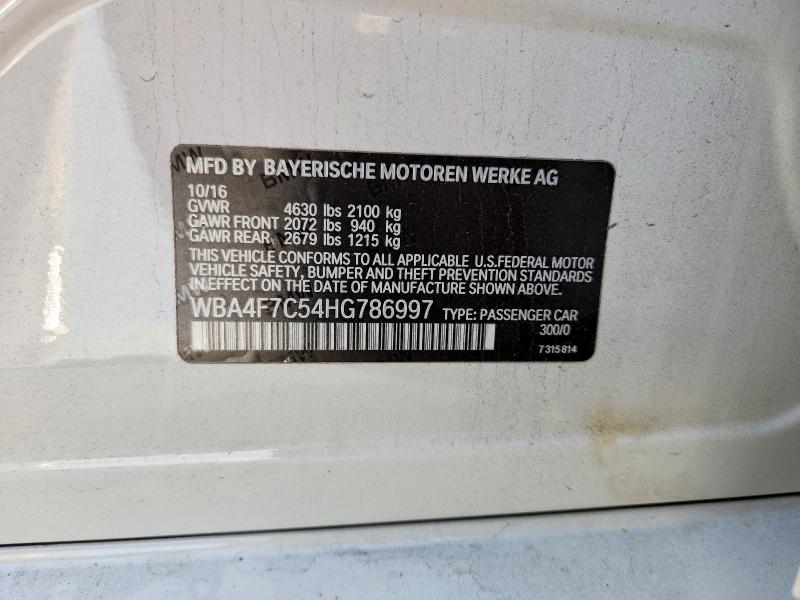 Продажа на аукционе авто 2017 Bmw 430i, vin: WBA4F7C54HG786997, номер лота: 47461376