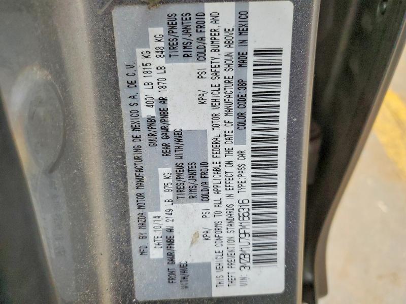 42057026 :رقم المزاد ، 3MZBM1U79FM165316 vin ، 2015 Mazda 3 مزاد بيع