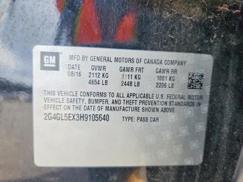 Aukcja sprzedaży 2017 Buick Regal, vin: 2G4GL5EX3H9105640, numer aukcji: 41957076