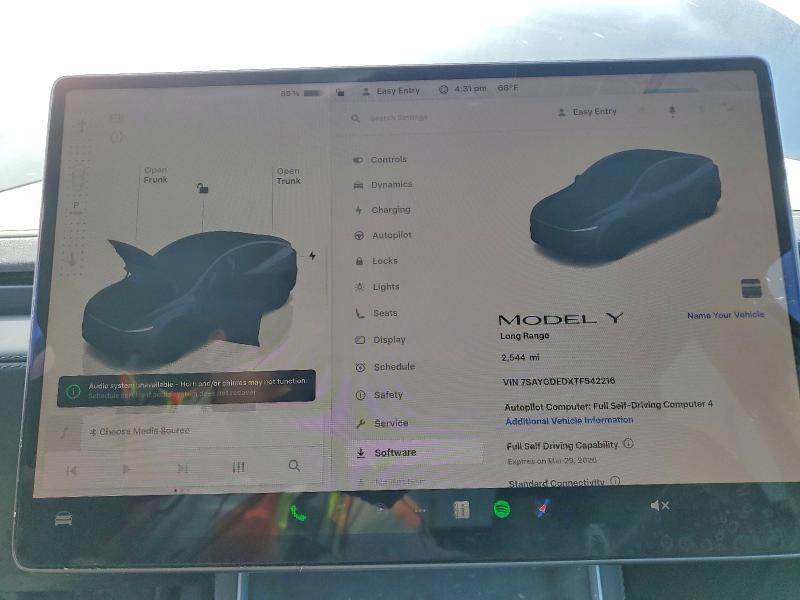 Продажа на аукционе авто 2026 Tesla Model Y, vin: 7SAYGDEDXTF542216, номер лота: 79964975