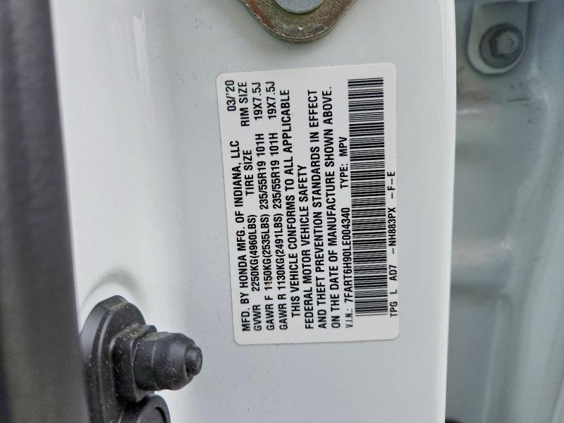 Aukcja sprzedaży 2020 Honda Cr-v, vin: 7FART6H90LE004340, numer aukcji: 46100336
