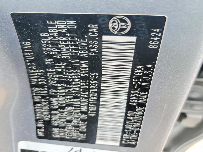 46931586 :رقم المزاد ، 4T1BF1FKXFU936159 vin ، 2015 Toyota Camry مزاد بيع