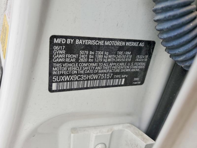 Продажа на аукционе авто 2017 Bmw X3, vin: 5UXWX9C35H0W75157, номер лота: 46144546