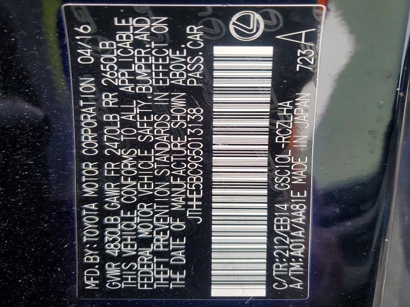 Продажа на аукционе авто 2016 Lexus Rc 350, vin: JTHHE5BC9G5013138, номер лота: 41704646