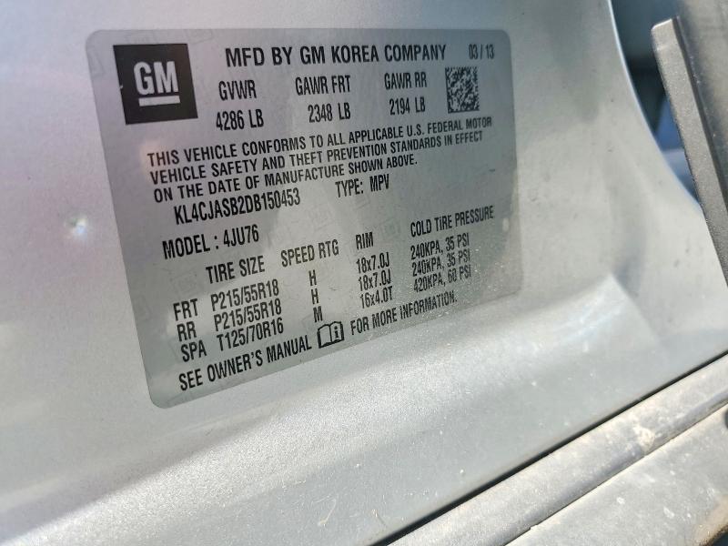 Aukcja sprzedaży 2013 Buick Encore, vin: KL4CJASB2DB150453, numer aukcji: 47586216