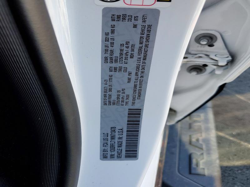 Auction sale of the 2021 Ram 1500, vin: 1C6SRFLT1MN713478, lot number: 41643626
