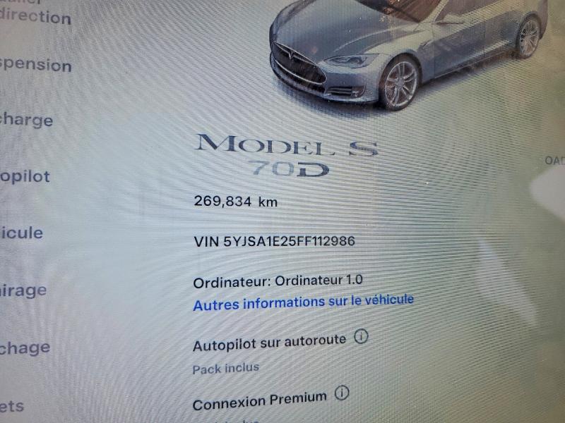 Aukcja sprzedaży 2015 Tesla Model S, vin: 5YJSA1E25FF112986, numer aukcji: 45809976