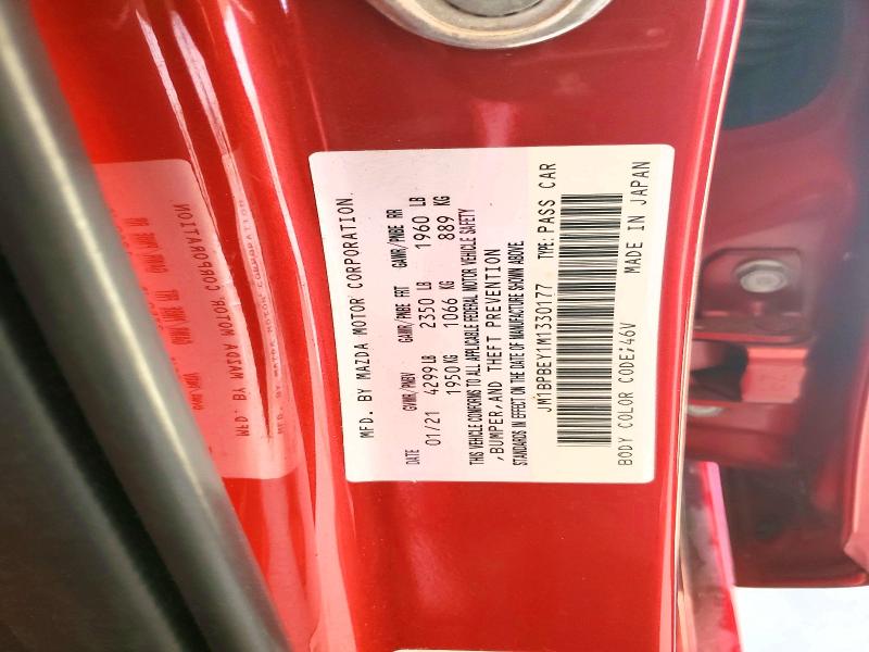 Продаж на аукціоні авто 2021 Mazda 3, vin: JM1BPBEY1M1330177, номер лоту: 47738616