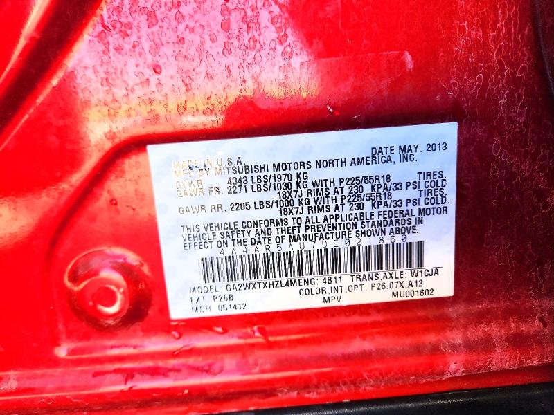 Продаж на аукціоні авто 2013 Mitsubishi Outlander Sport, vin: 4A4AR5AU7DE021860, номер лоту: 41994526