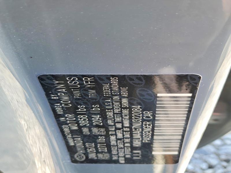 2022 Hyundai Elantra მანქანა იყიდება აუქციონზე, vin: KMHLM4AG7NU322084, აუქციონის ნომერი: 46578526