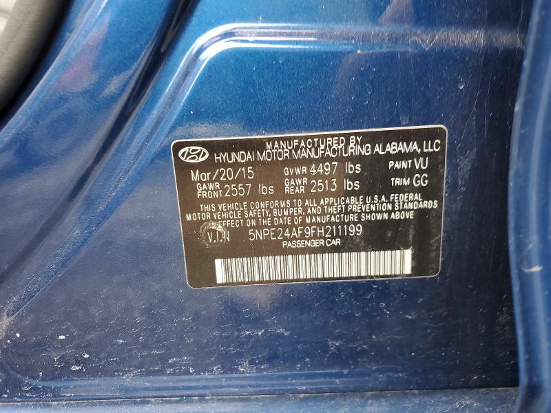 Aukcja sprzedaży 2015 Hyundai Sonata, vin: 5NPE24AF9FH211199, numer aukcji: 46111696