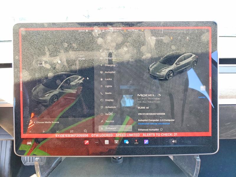 Продажа на аукционе авто 2019 Tesla Model 3, vin: 5YJ3E1EB3KF205556, номер лота: 79968425