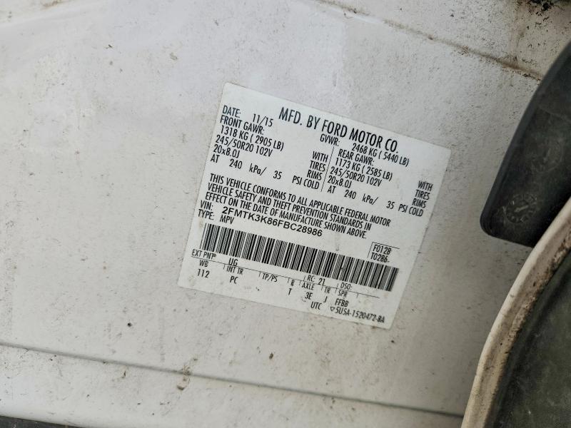 Продаж на аукціоні авто 2015 Ford Edge, vin: 2FMTK3K86FBC28986, номер лоту: 41728936