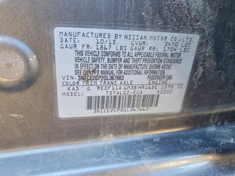 Aukcja sprzedaży 2016 Nissan Versa Note, vin: 3N1CE2CP2GL367663, numer aukcji: 42041646