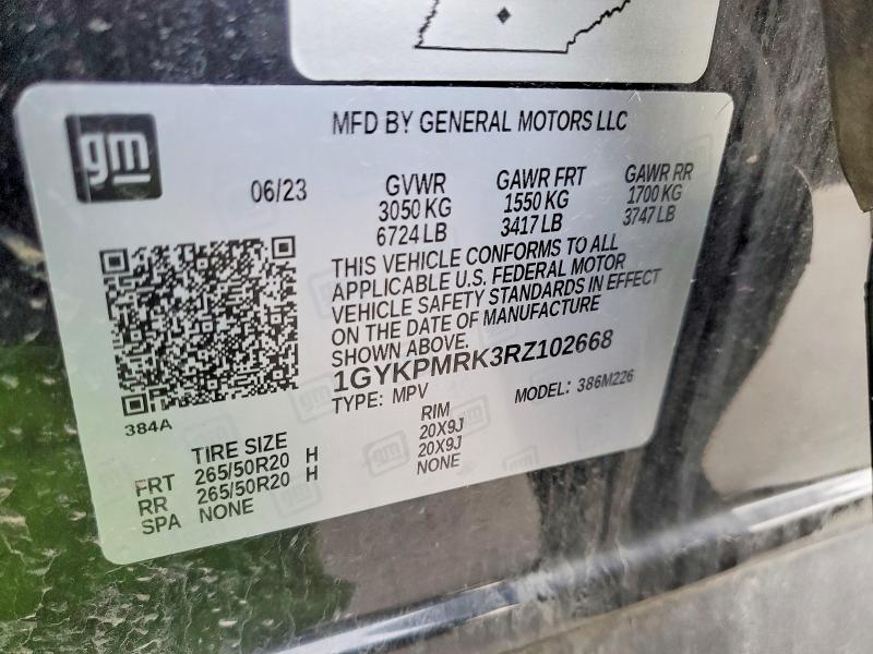 46268766 :رقم المزاد ، 1GYKPMRK3RZ102668 vin ، 2024 Cadillac Lyriq-v مزاد بيع