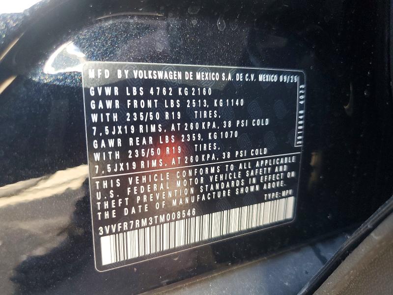 Aukcja sprzedaży 2026 Volkswagen Tiguan, vin: 3VVFR7RM3TM008546, numer aukcji: 46418816