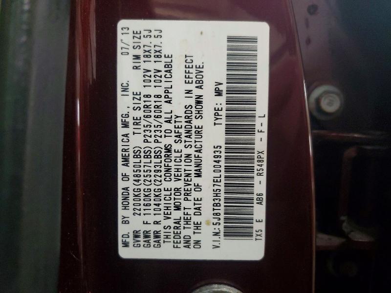 46891016 :رقم المزاد ، 5J8TB3H57EL004935 vin ، 2014 Acura Rdx مزاد بيع