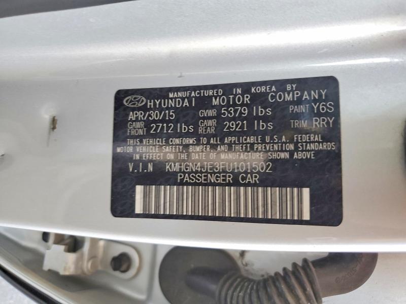 Aukcja sprzedaży 2015 Hyundai Genesis, vin: KMHGN4JE3FU101502, numer aukcji: 46423026